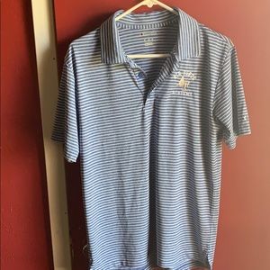 Blue/White Striped Air Force Academy Polo (Small)
